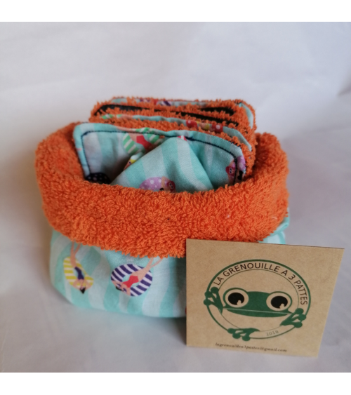 Ensemble Panier Lingettes Et Headband La Grenouille A 3 Pattes